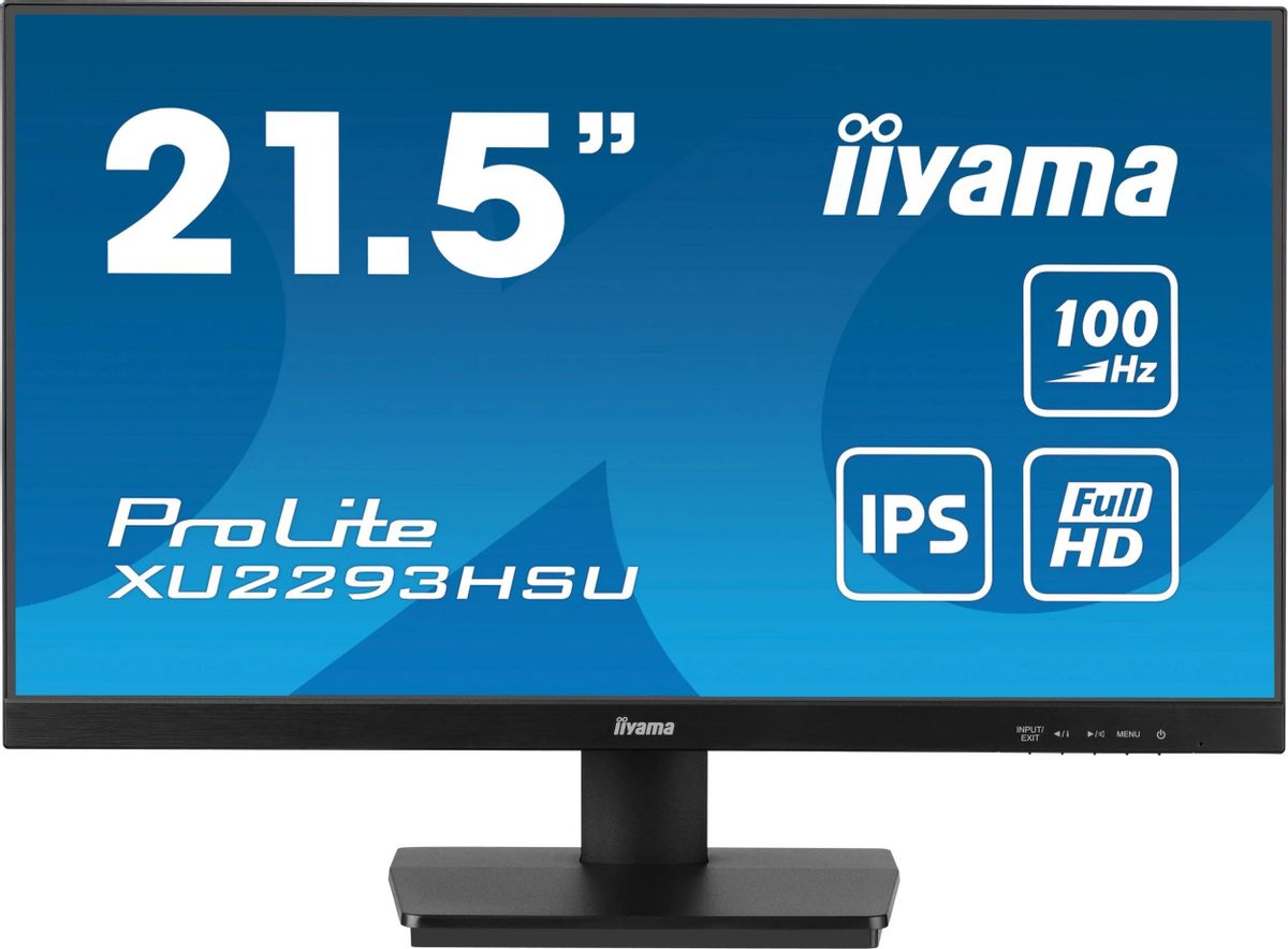

Монитор 21.5" Iiyama ProLite XU2293HSU-B6 IPS, 1920x1080 (16:9), 250кд/м2, 100 Гц, 1 мс, 178°/178°, HDMI, DisplayPort, USB-Hub, черный (XU2293HSU-B6), XU2293HSU-B6