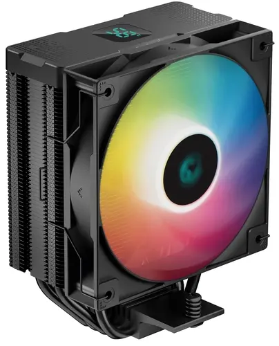 

Кулер для процессора DeepCool AG400 DIGITAL BK ARGB для Socket/115x/1200/1700/1851/AM4/AM5, 120 мм, 2100rpm, 31.6 дБА, 220 Вт, 4-pin PWM, Al+Cu, ARGB (R-AG400-BKADMN-G-1), AG400 DIGITAL BK ARGB