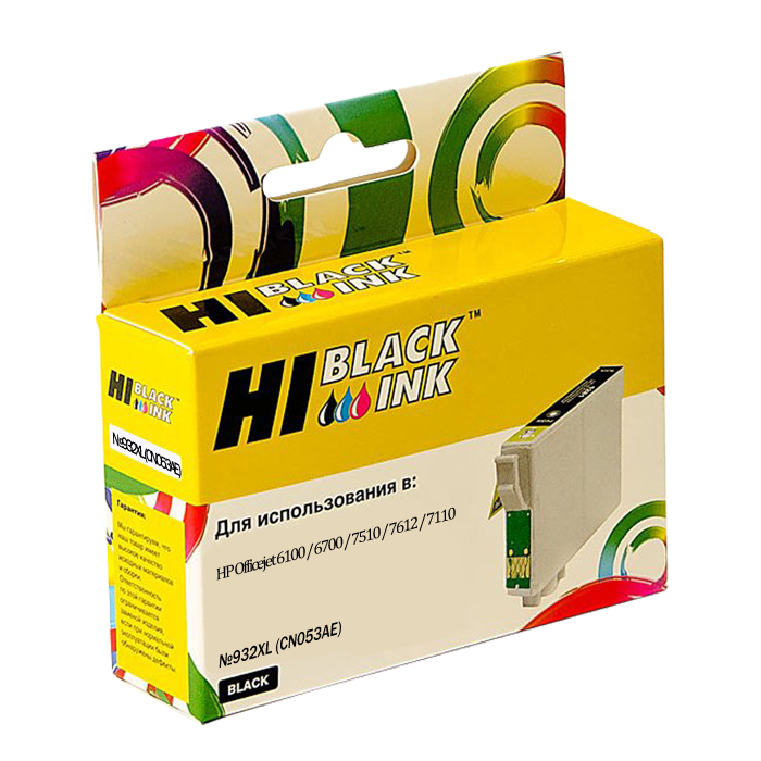 

Картридж струйный Hi-Black HB-CN053AE (932XL/CN053AE), черный, совместимый, 1000 страниц, для HP OJ 6100 / 6700 / 7510 / 7612 / 7110