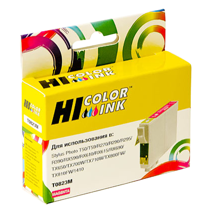 

Картридж Hi-Black T0823M для Epson Stylus R270/295/390/RX590/T50 Magenta, Пурпурный