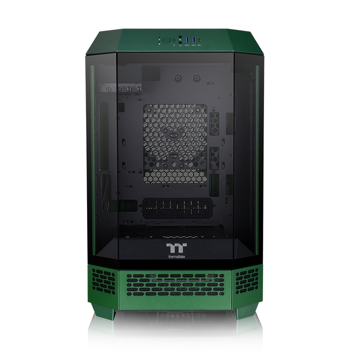 Корпус Thermaltake The Tower 300 Racing Green, mATX, Micro-Tower, 2xUSB 3.0, USB Type-C, зеленый, без БП (CA-1Y4-00SCWN-00)