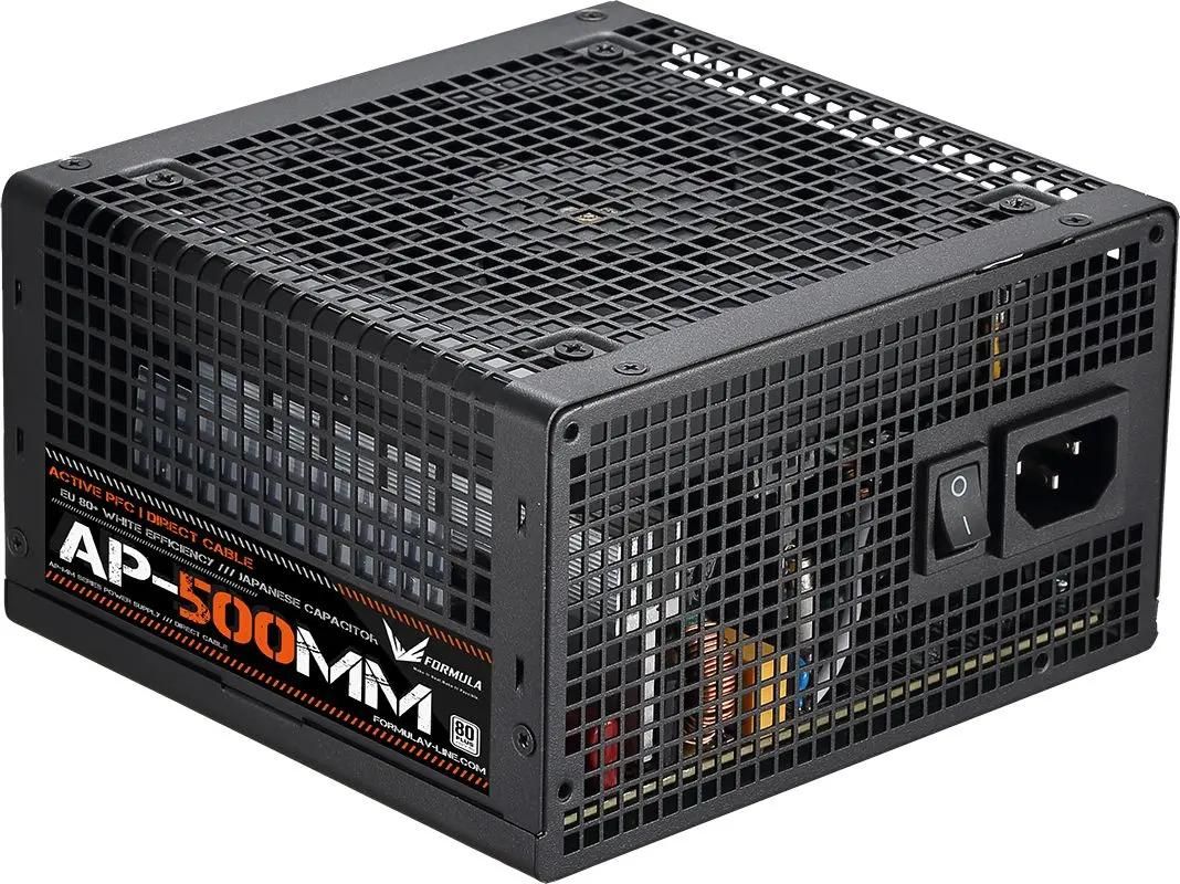 

Блок питания 500 Вт ATX Formula V AP-500ММ, 120 мм, 80 PLUS WHITE, Retail (AP-500MM), 500