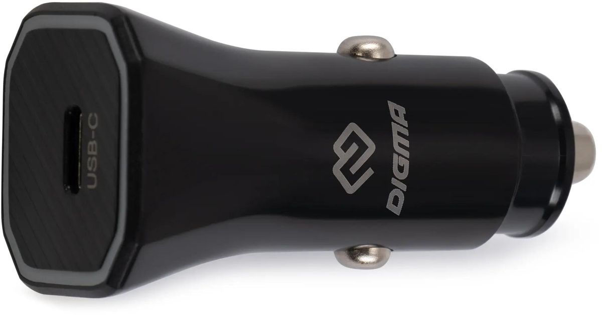

Автомобильное зарядное устройство Digma DGC2B, 1xUSB Type C, 3А, 20 Вт, PD, черный (DGC2B0F010BK), DGC2B