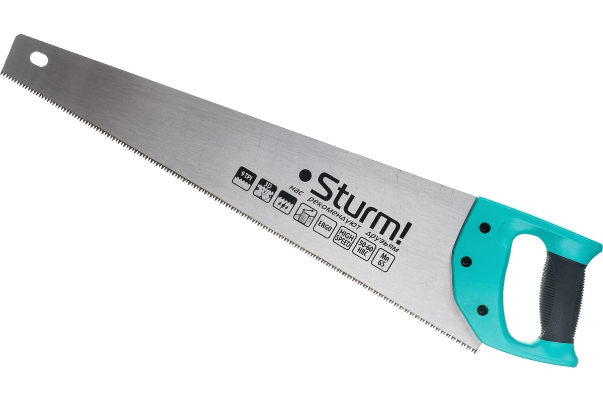Ножовка по дереву Sturm, шаг зубьев 9 мм, длина полотна 500 мм (1060-55-500)