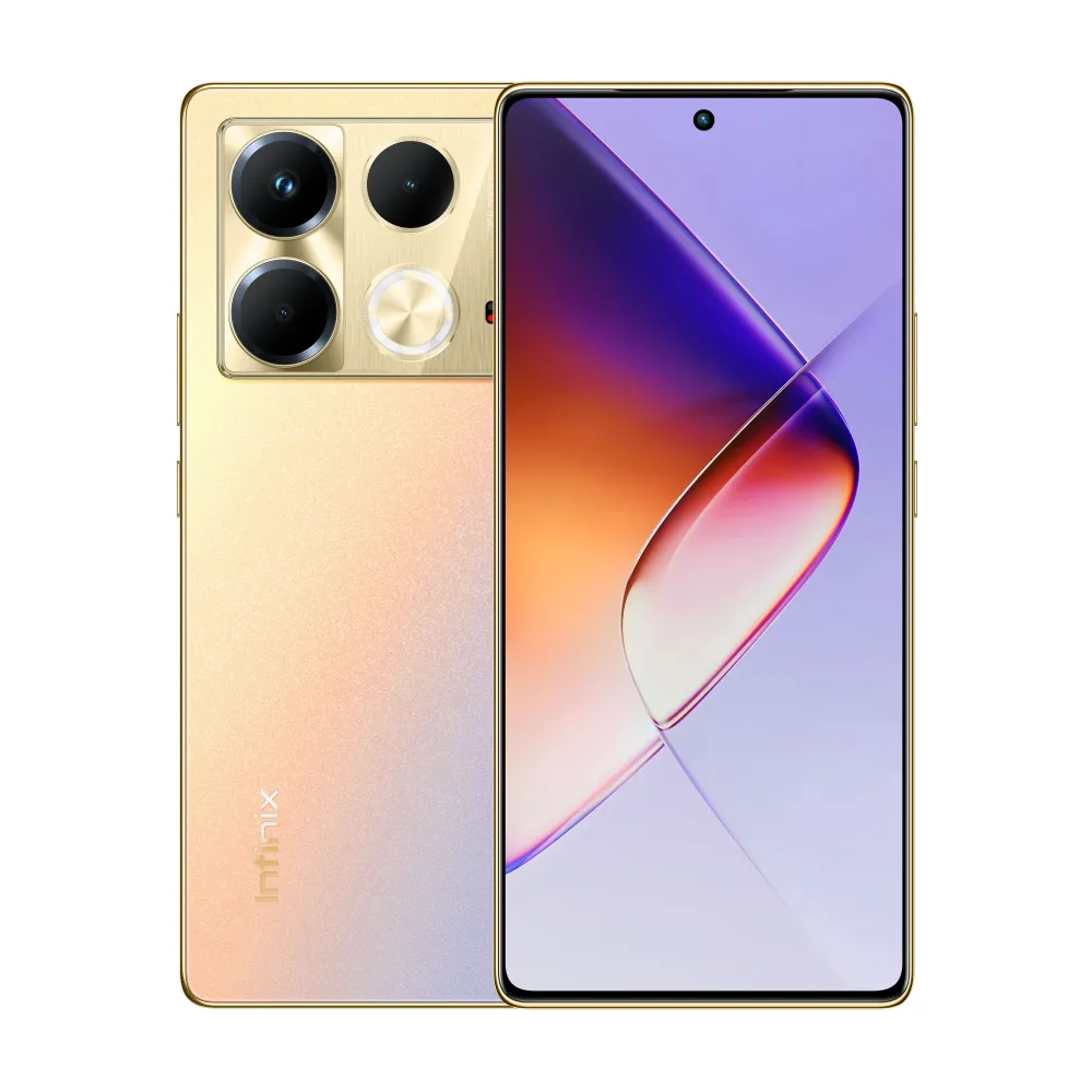 

Смартфон Infinix NOTE 40, 6.78" 2436x1080 AMOLED, MediaTek Helio G99 Ultimate, 8Gb RAM, 256Gb, 3G/4G, NFC, Wi-Fi, BT, 3xCam, 2-Sim, 5000 мА⋅ч, USB Type-C, Android 14, золотистый (10054555), NOTE 40