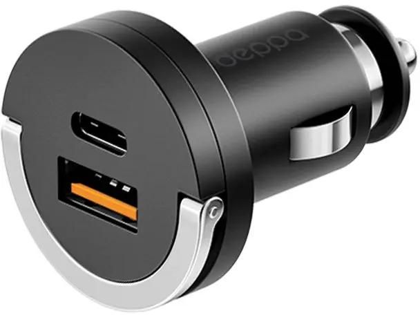 Автомобильное зарядное устройство Deppa 11211, USB, 1xUSB Type C, 3А, 30 Вт, QC, PD, черный (11211)