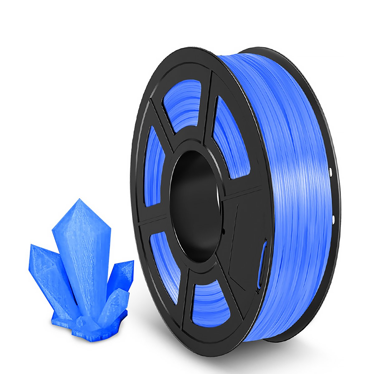 Пластик NV Print, TPU, 1.75 мм x 165 м, прозрачный синий для 3D принтера (NV-3D-TPU-TRANS-BLUE)