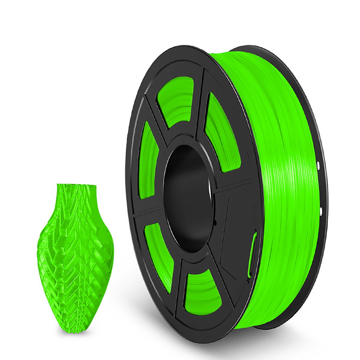 Пластик NV Print, TPU, 1.75 мм x 165 м, прозрачный зеленый для 3D принтера (NV-3D-TPU-TRANS-GREEN)