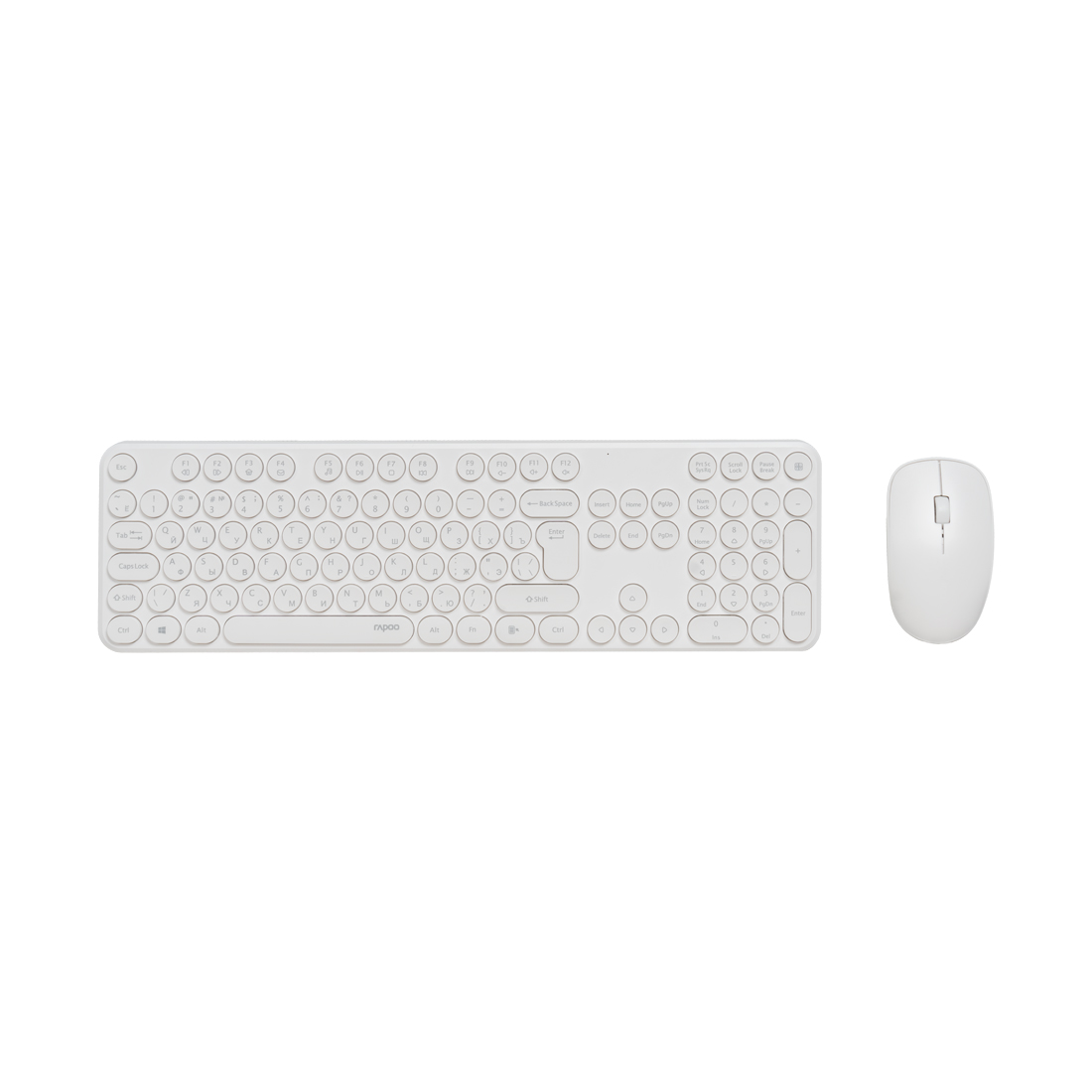 Клавиатура + мышь Rapoo X260S, USB, белый (X260S-W)