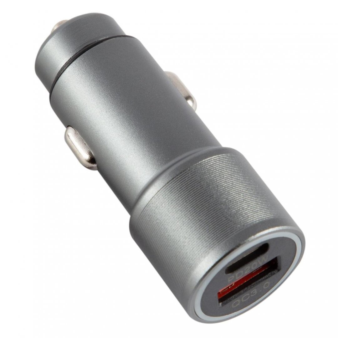 

Автомобильное зарядное устройство Red Line AC-21, USB, 1xUSB Type C, 3А, 20 Вт, QC, PD, серый (УТ000037528), AC-21
