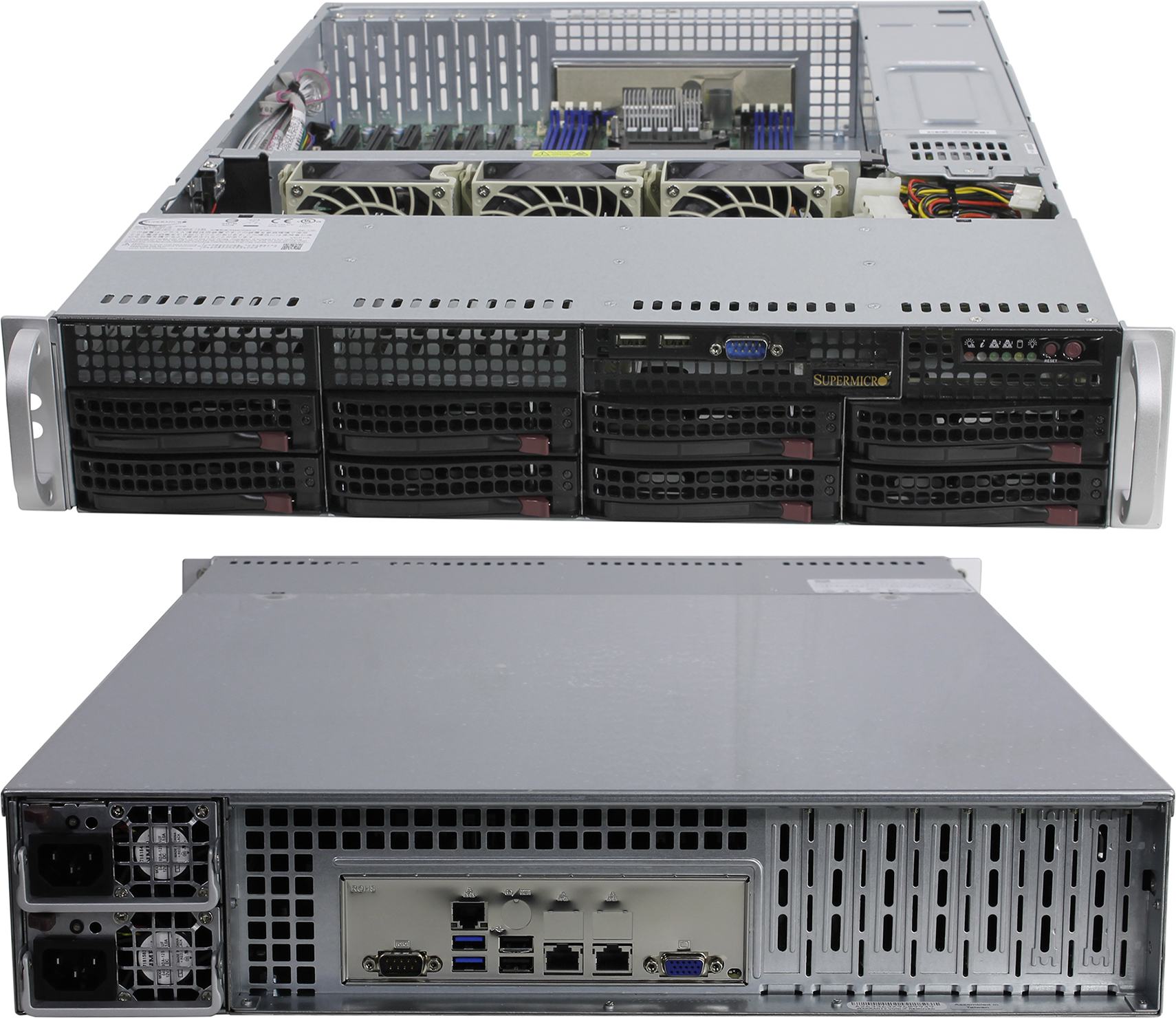 Серверная платформа SuperMicro 6029P-TR, 2xSocket3647, 16xDDR4, 8x3.5 HDD HS, Redundant 2x1000 Вт 2U (SYS-6029P-TR)