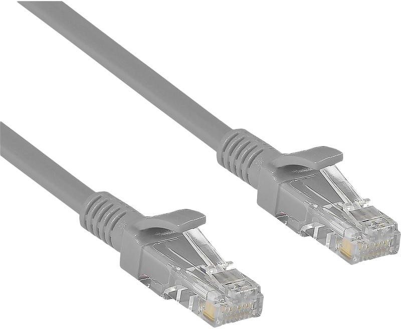 Патч-корд UTP кат.5e, 0.3 м, RJ45-RJ45, серый, CU, 5 шт., Exegate UTP-RJ45-RJ45-5e-CU-0,3M-GY (EX282008RUS-5)