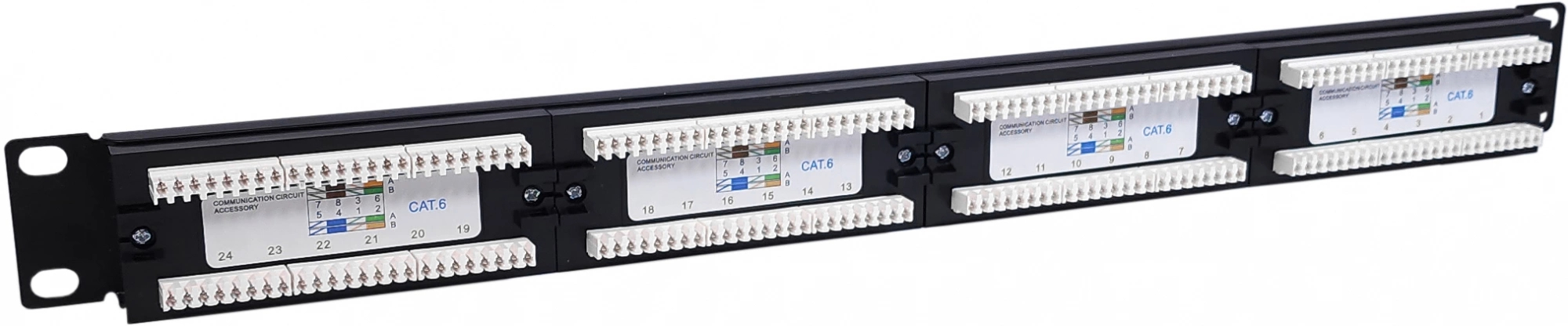 

Патч-панель в шкаф 19" 1U, порты: 24 x RJ-45 кат. 6, черный/белый, NTSS (NTSS-PP-1U-24-UTP-RJ45-6-D)