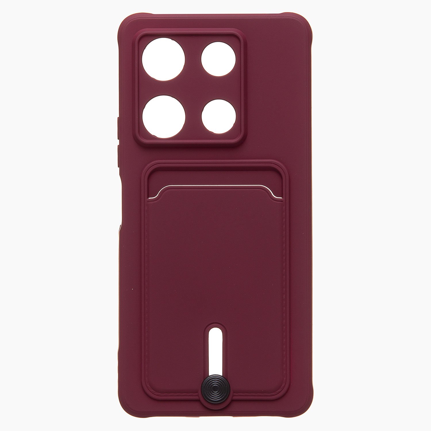 Чехол-накладка Activ SC304 с кардхолдером для смартфона Infinix Note 30 Pro, пластик/силикон, бордовый (228182)
