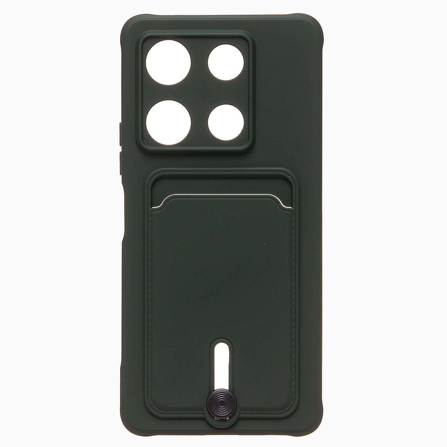 Чехол-накладка Activ SC304 с кардхолдером для смартфона Infinix Note 30 Pro, пластик/силикон, темно-зелёный (228184)