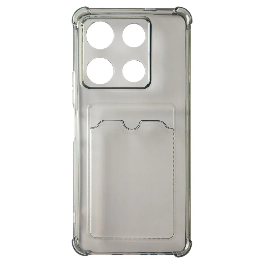 Чехол-накладка iBox Crystal с кардхолдером для смартфона Infinix Note 30 Pro, силикон, черный (УТ000035910)