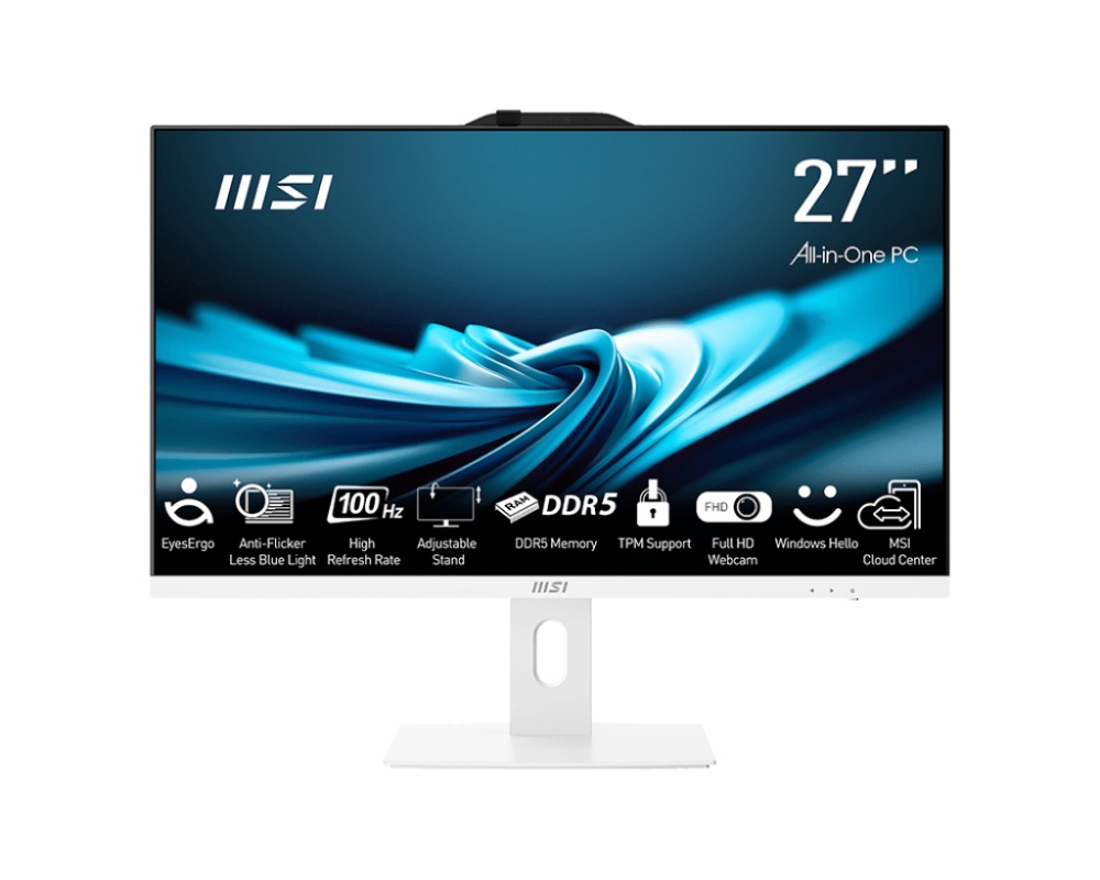 

Моноблок MSI Pro AP272P 14M-614XRU 27" 1920x1080, Intel Core i7-14700 2.1 ГГц, 16Gb RAM, 1Tb SSD, Intel UHD Graphics 770, WiFi, BT, Cam, без ОС, белый, клавиатура, мышь (9S6-AF8322-614), 14M-614XRU