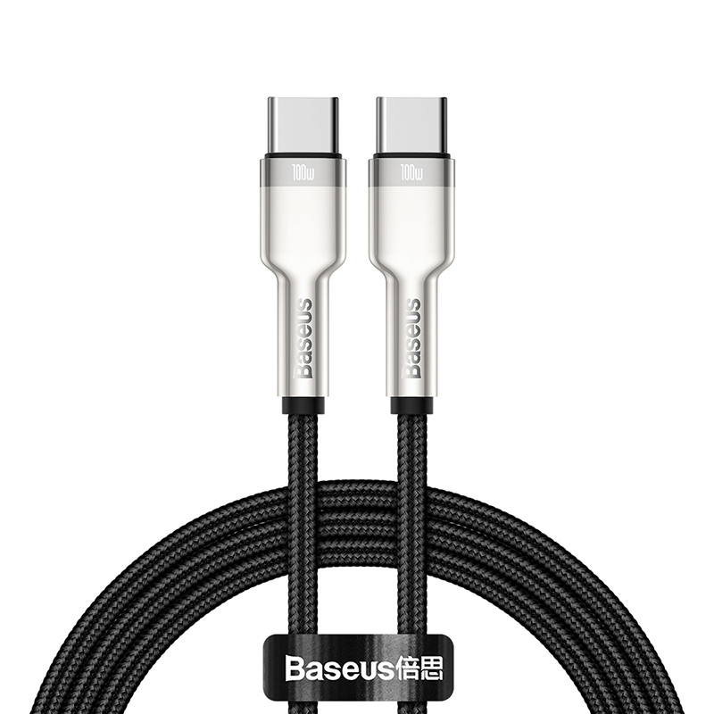 

Кабель USB Type-C-USB Type-C, быстрая зарядка, 5А, 100 Вт, 1 м, черный, Baseus Cafule (CATJK-C01)