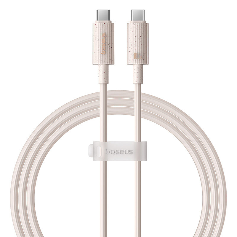 

Кабель USB Type-C-USB Type-C, быстрая зарядка, 5А, 100 Вт, 1 м, розовый, Baseus Habitat (P10360202421-00)