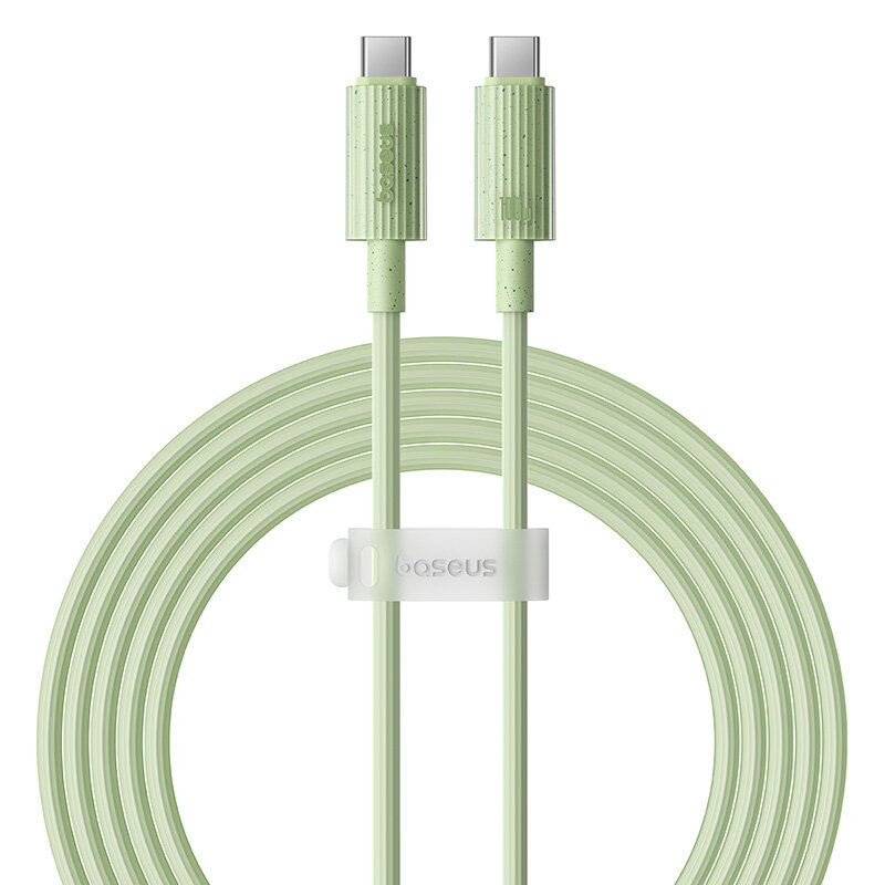 

Кабель USB Type-C-USB Type-C, быстрая зарядка, 5А, 100 Вт, 2 м, зеленый, Baseus Habitat (P10360202631-01)