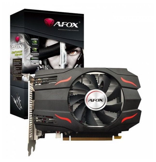 Видеокарта AFOX NVIDIA GeForce GTX 1650, 4Gb DDR6, 128 бит, PCI-E, DVI, HDMI, DP, Retail (AF1650-4096D6H1-V8) - фото 1