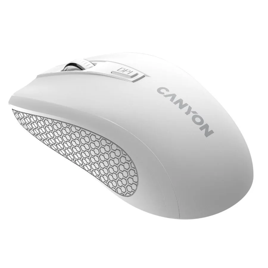 Мышь беспроводная Canyon MW-7, 1600dpi, оптическая светодиодная, USB, белый (CNE-CMSW07W)