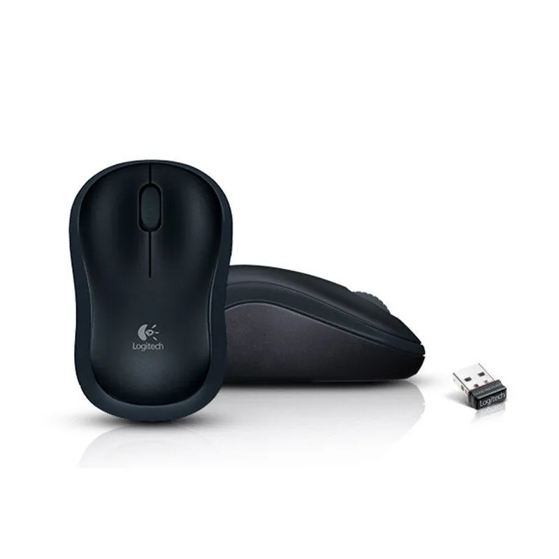 Мышь беспроводная Logitech B175, 1000dpi, оптическая светодиодная, USB/Радиоканал, черный (910-002635)