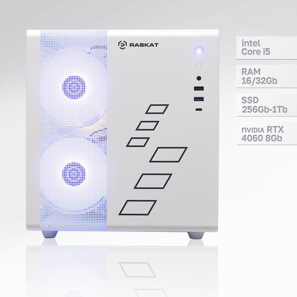 

Системный блок Raskat Strike 520, Intel Core i5 12400F 2.5 ГГц, 32Gb RAM, 1Tb SSD, NVIDIA GeForce RTX 4060 8Gb, без ОС, белый (Strike520155401)