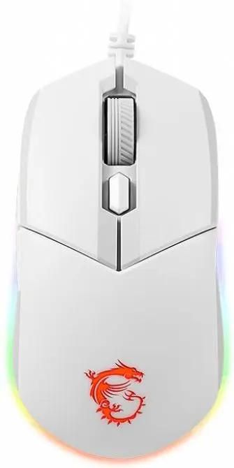 

Мышь проводная MSI Clutch GM11, 5000dpi, оптическая светодиодная, USB, белый (S12-0401970-CLA), Clutch GM11