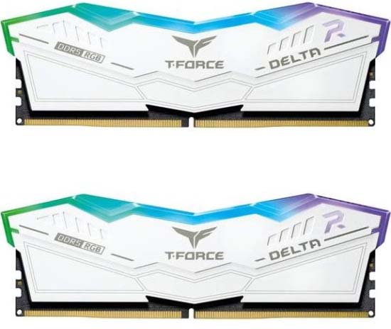 

Комплект памяти DDR5 DIMM 48Gb (2x24Gb), 6400MHz, CL32, 1.35V, Team Group, T-Force Delta RGB White (FF4D548G6400HC32ADC01) Retail, FF4D548G6400HC32ADC01