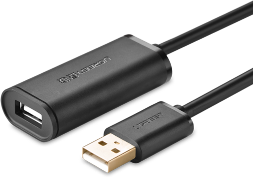 

Кабель-удлинитель USB(Am)-USB(Af), экранированный, 10 м, черный, UGREEN US121 (10321), US121