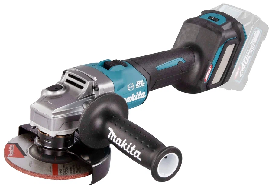 

УШМ (болгарка) Makita GA023GZ, аккумуляторная, 12.5 см, 8500 об/мин, Li-Ion, 40 В, регулировка частоты вращения, 3 кг (GA023GZ), поставляется без аккумуляторов и зарядного устройства, GA023GZ