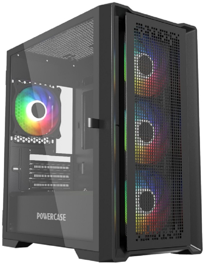 

Корпус PowerCase ByteFlow Micro, ATX, Midi-Tower, USB 3.0, RGB подсветка, черный, без БП (CAMBFB-A4), ByteFlow Micro
