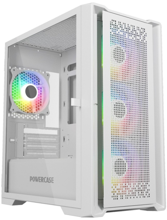 

Корпус PowerCase ByteFlow Micro, mATX, Mini-Tower, USB 3.0, RGB подсветка, белый, без БП (CAMBFW-A4), ByteFlow Micro