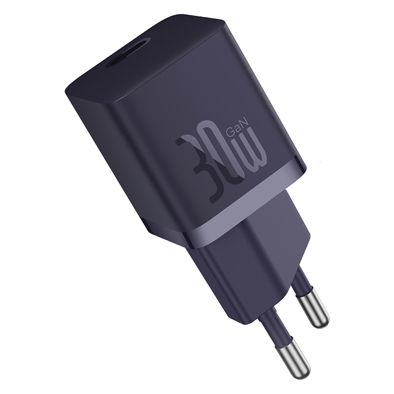 

Сетевое зарядное устройство BASEUS GaN5 Fast Charger (mini) 1C 30W CCGN070705 30 Вт, EU, USB type-C, Quick Charge, PD, фиолетовый (CCGN070705), CCGN070705