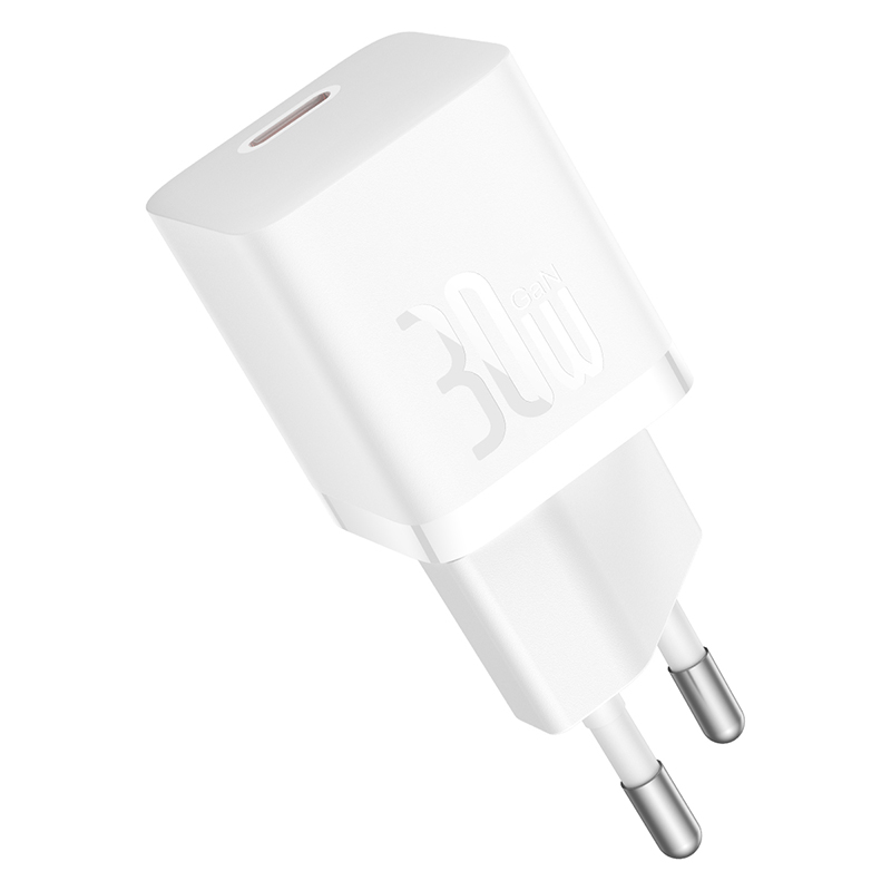 

Сетевое зарядное устройство BASEUS GaN5 Fast Charger (mini) 1C 30W CCGN070502 30 Вт, EU, USB type-C, Quick Charge, PD, белый (CCGN070502), CCGN070502