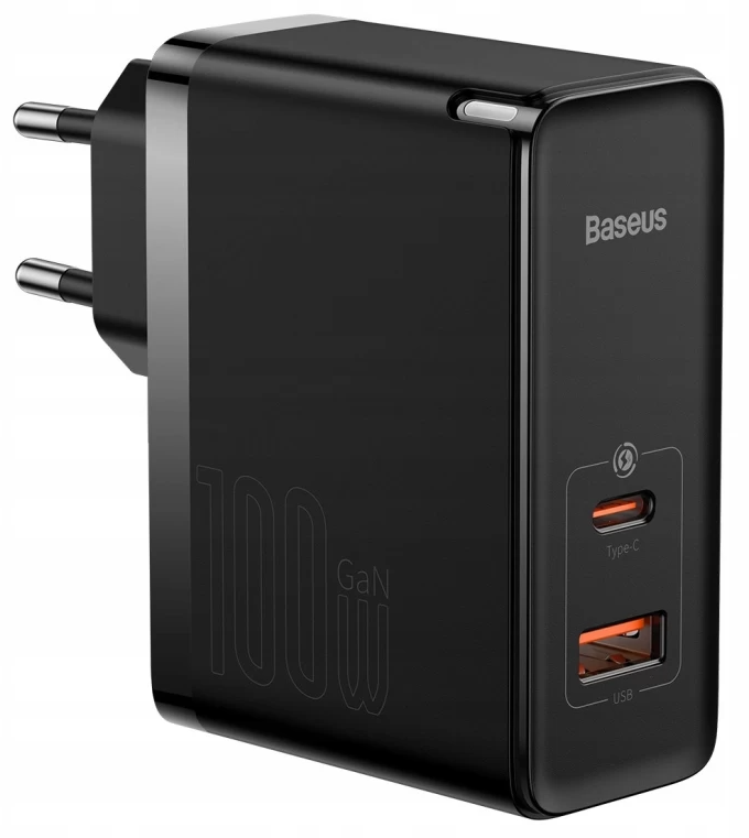 

Сетевое зарядное устройство BASEUS GaN5 Pro Fast Charger C+U 100W CCGP090201 100 Вт, USB, EU, USB type-C, Quick Charge, черный (CCGP090201), кабель USB Type C 1м, CCGP090201