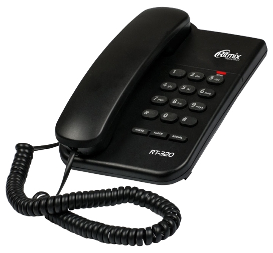 

Проводной телефон Ritmix RT-320, черный (15118347), RT-320