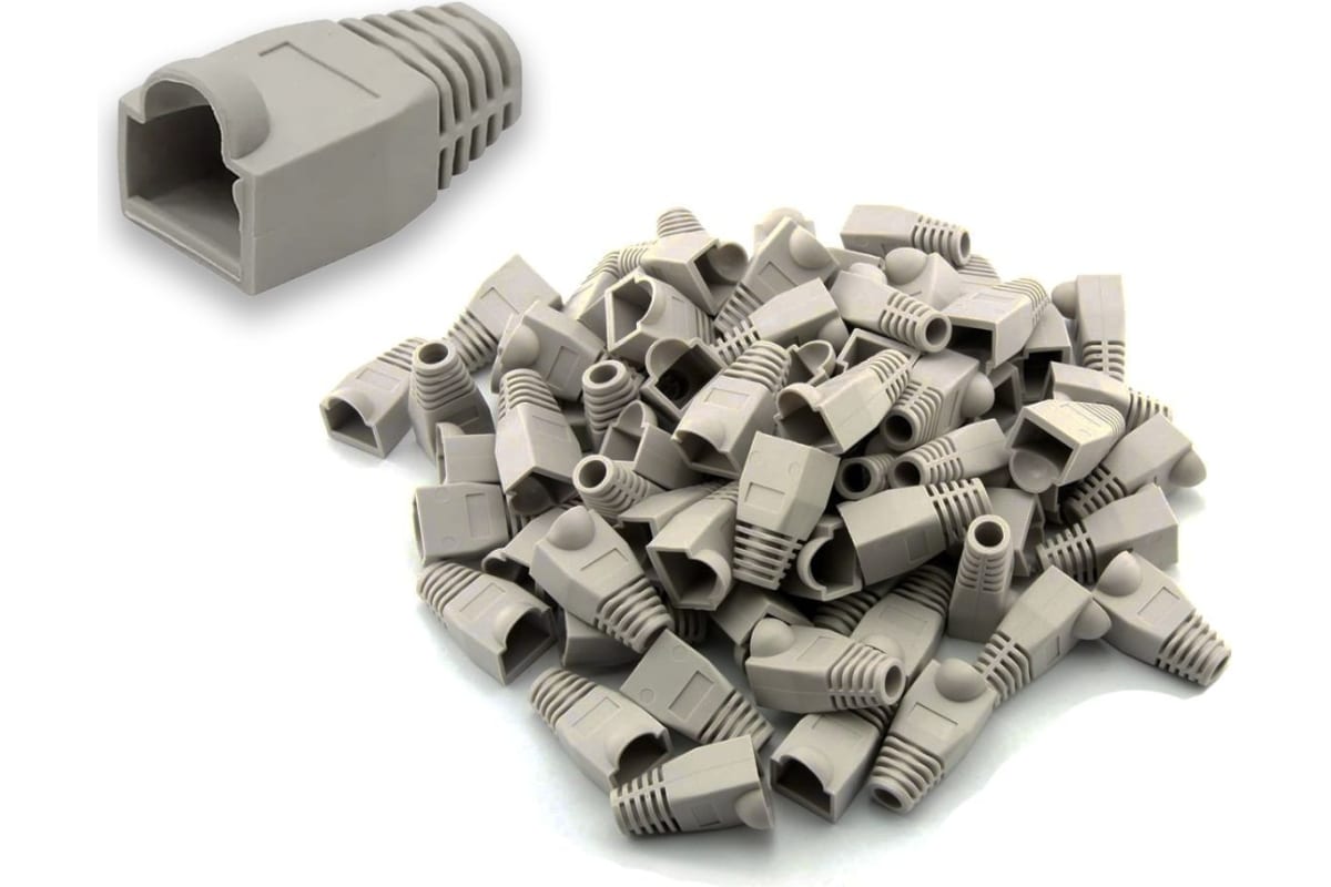 Колпачок изолирующий RJ-45, 20 шт., серый, PVC, 5bites (US016-20GY)