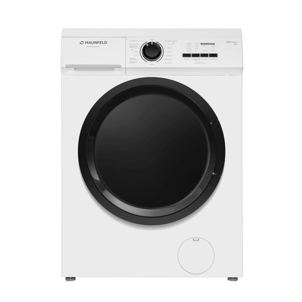 Стиральная машина Maunfeld MFWM106WH052, 6 кг, 1000 об/мин