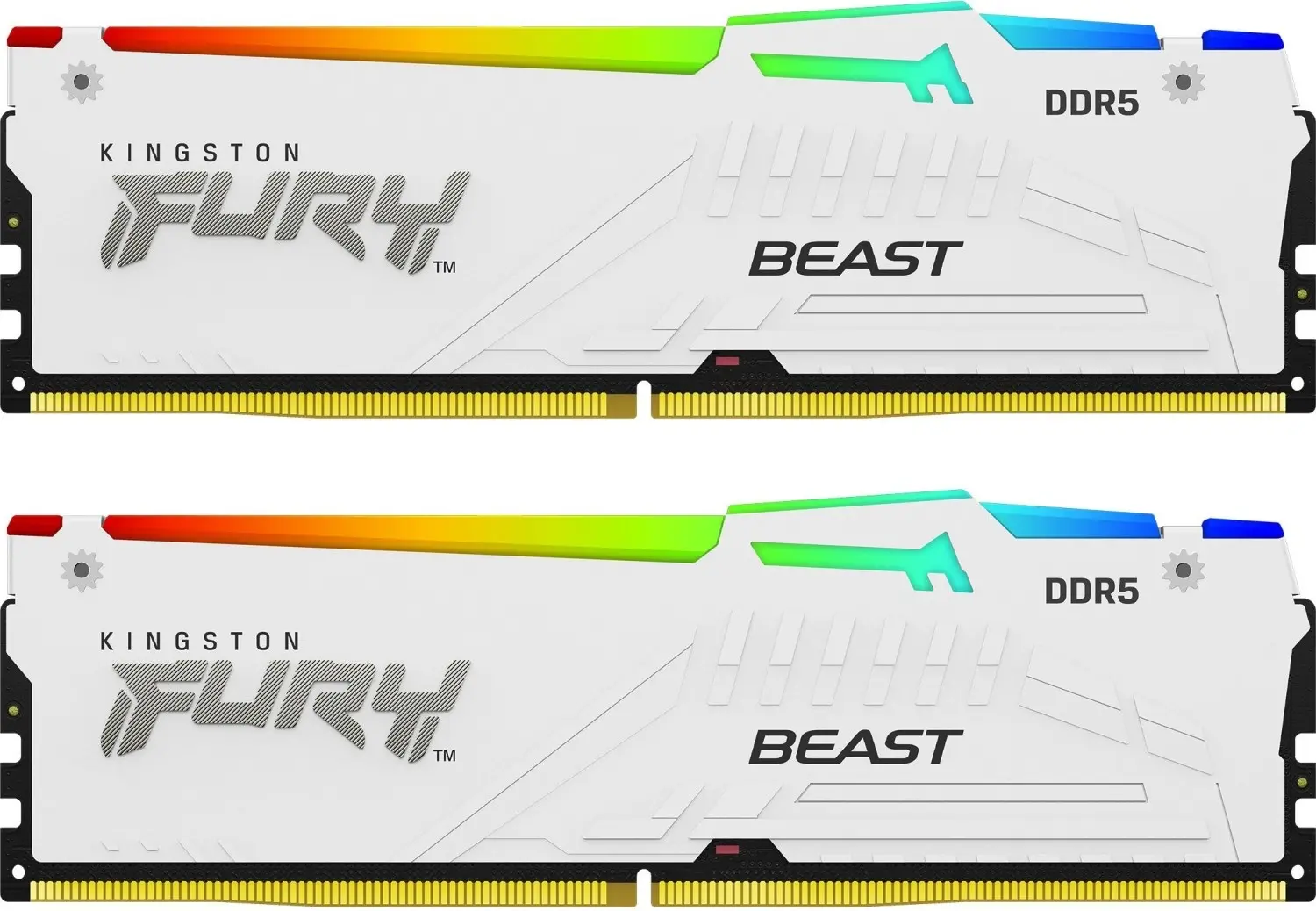 

Комплект памяти DDR5 DIMM 64Gb (2x32Gb), 5200MHz, CL40, 1.25V, Kingston, FURY Beast White RGB (KF552C40BWAK2-64) Retail, KF552C40BWAK2-64