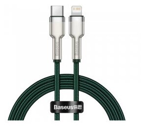 

Кабель USB Type-C-Lightning 8-pin, 2.4А, 20 Вт, 1 м, зеленый, Baseus Cafule Series (CATLJK-A06)