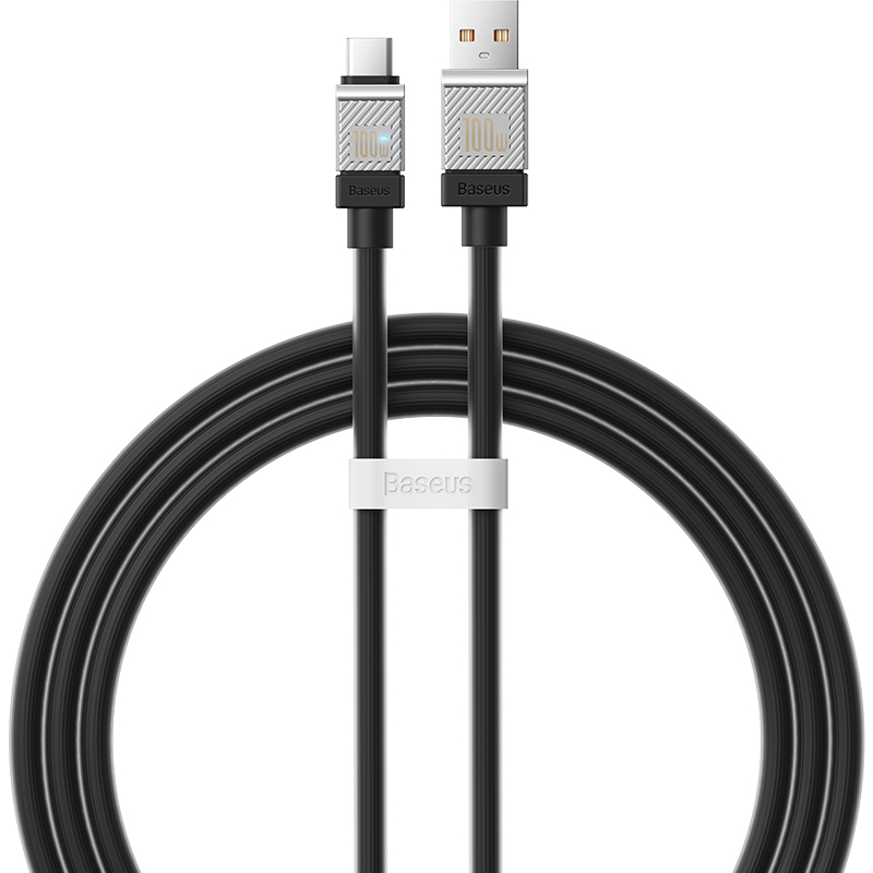 

Кабель USB-USB Type-C, быстрая зарядка, 6А, 1 м, черный, Baseus CoolPlay (CAKW000601)