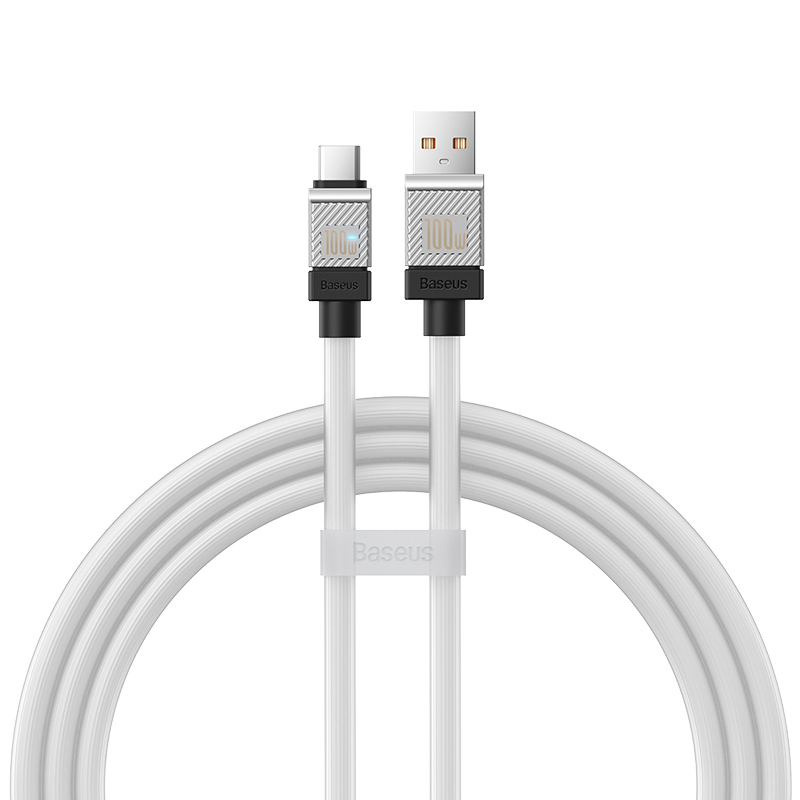 

Кабель USB-USB Type-C, быстрая зарядка, 6А, 1 м, белый, Baseus CoolPlay (CAKW000602)