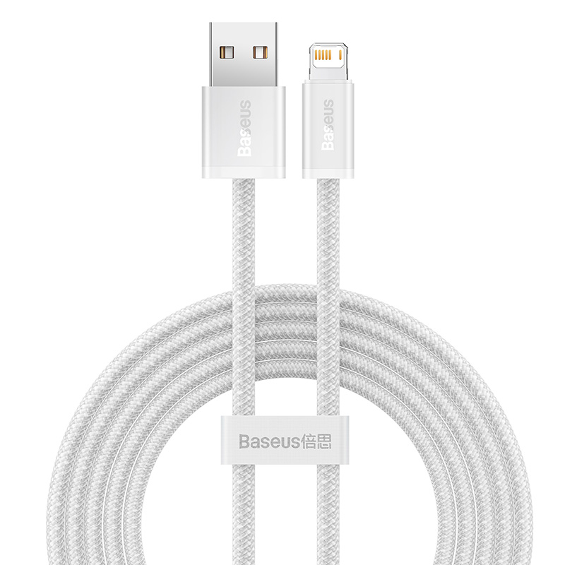 

Кабель USB-Lightning 8-pin, 2.4А, 2 м, белый, Baseus Dynamic Series (CALD000502)