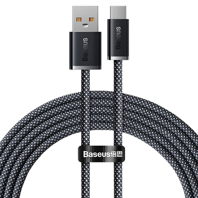 

Кабель USB-USB Type-C, экранированный, 5А, 2 м, серый, Baseus Dynamic Series (CALD000716)