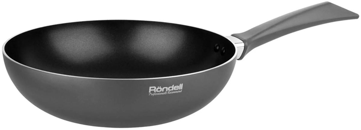 Сковорода-вок Rondell Strike 1398-RD-01 28 см, алюминий, антипригарное покрытие, серый без крышки (1398-RD-01)