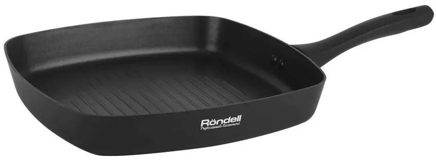 Сковорода-гриль Rondell Leistung RDA-1050 28 см, алюминий, антипригарное покрытие, черный без крышки (RDA-1050)