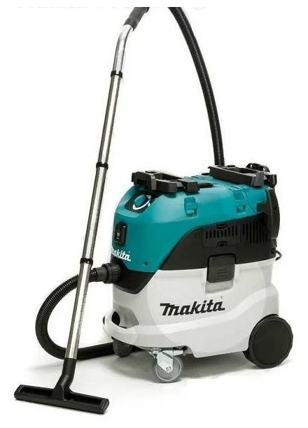 Строительный пылесос Makita VC4210L, сетевой, 1.2 кВт, сухая, влажная уборка, объем пылесборника 34 л, мешок, диаметр шланга 3.2 см, длина шланга 3.5 м, встроенная розетка, 16 кг (VC4210L)