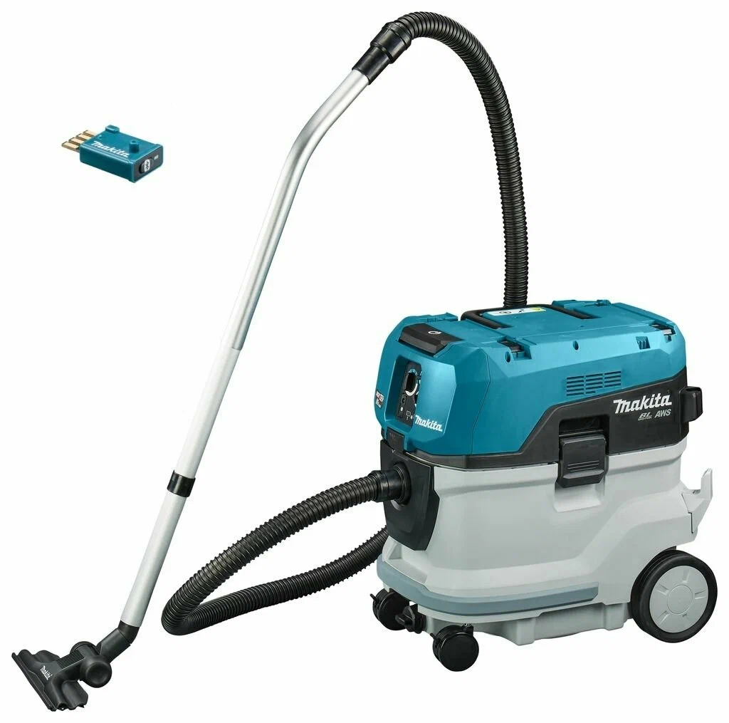 Строительный пылесос Makita VC006GMZ01, аккумуляторный, сухая, влажная уборка, объем пылесборника 40 л, контейнер, диаметр шланга 2.8 см, длина шланга 3.5 м, встроенная розетка, 18.4 кг (VC006GMZ01) поставляется без аккумуляторов и зарядного устройства